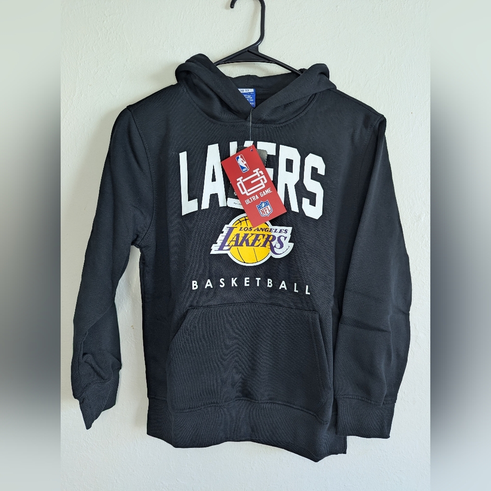 NWT Ultra Game NBA Los Angeles Lakers Hooded Sweatshirt Size Youth 10-12